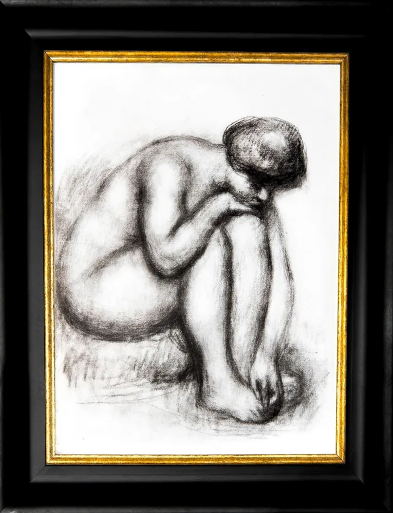 Литография Renoir - Baigneuse se séchant