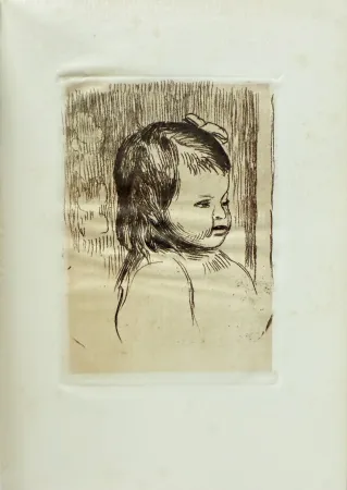 Литография Renoir - Buste d'enfant, tourné à droite (Claude Renoir)
