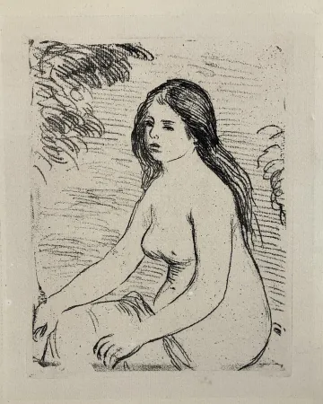 Офорт Renoir - Femme nue assise, circa 1906