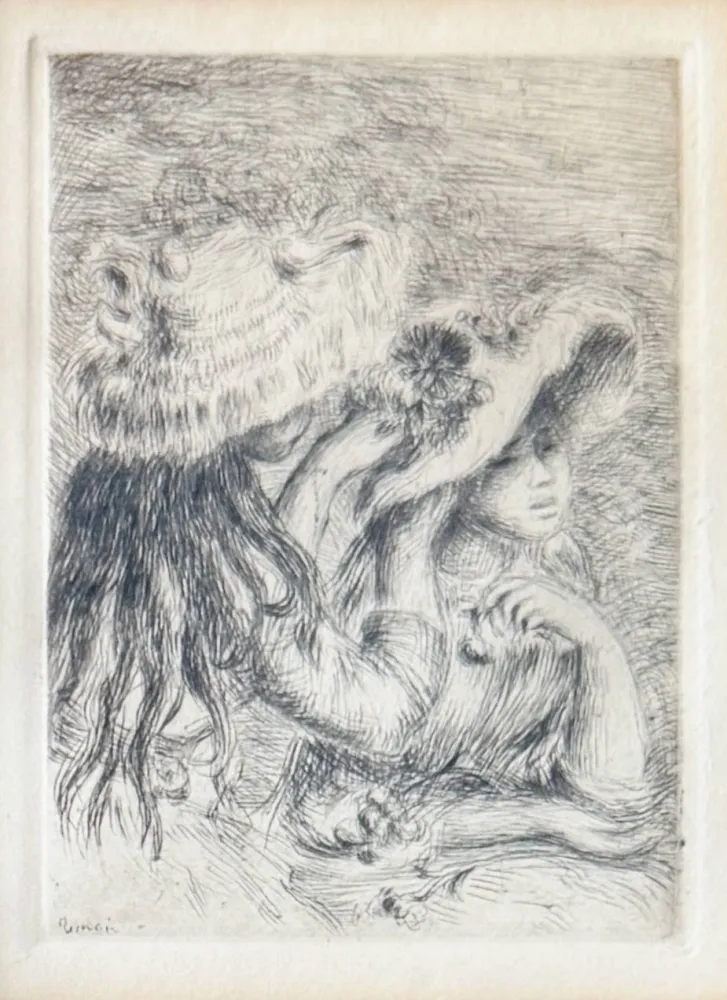 Литография Renoir - Le Chapeau Épinglé