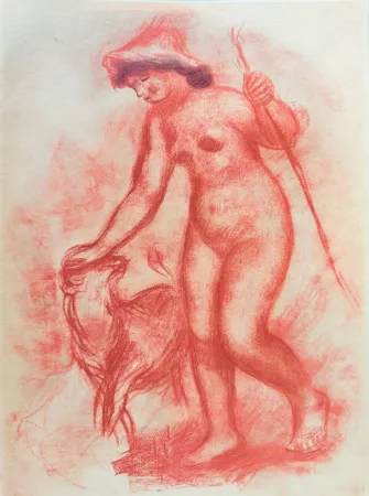 Литография Renoir - Shepherdess and Lamb