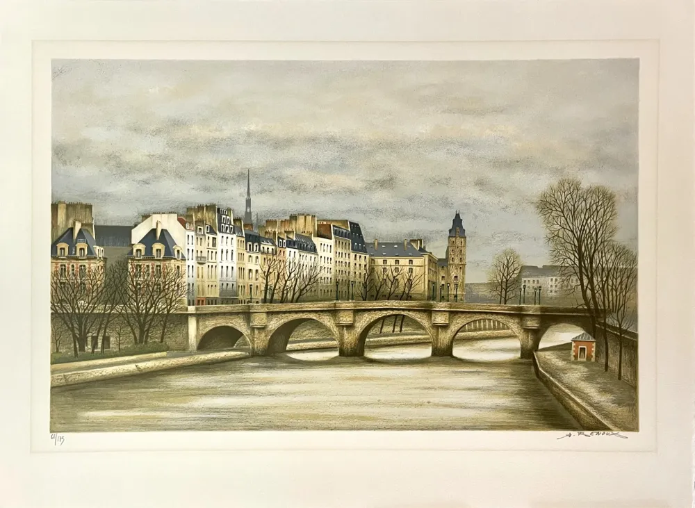 Литография Renoux - Le Pont-Neuf