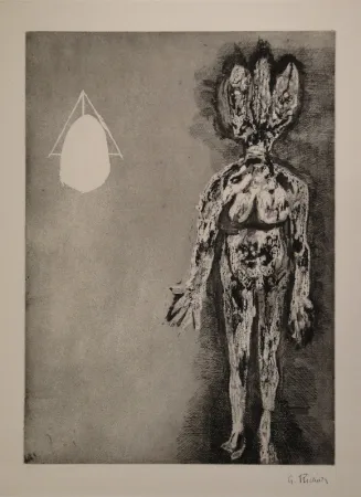 Офорт И Аквитанта Richier - Femme debout / L’Hydre