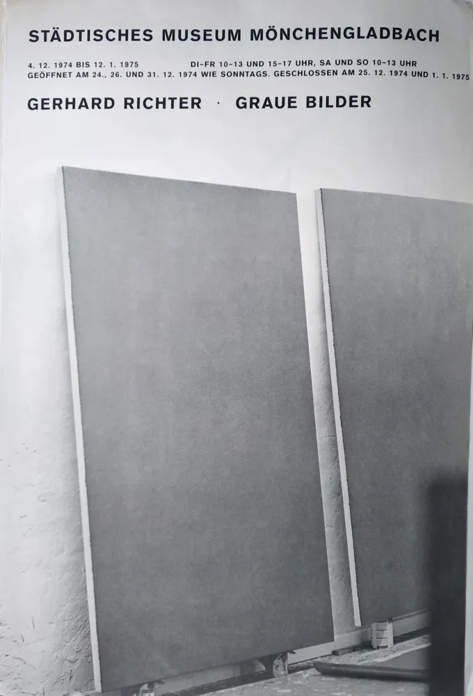Гашение Richter - Graue Bilder. Ausstellungsplakat.