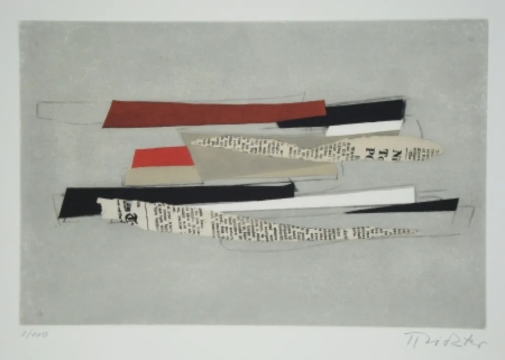 Офорт И Аквитанта Richter - Sur une jambe