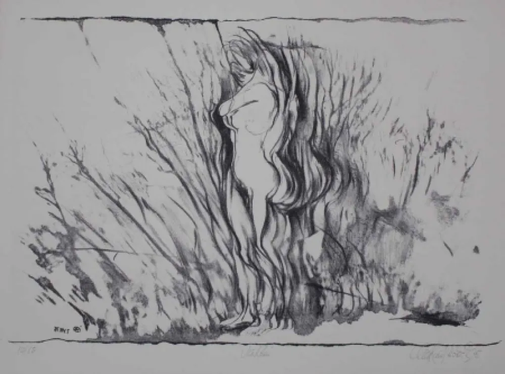 Литография Rickert - Mädchen