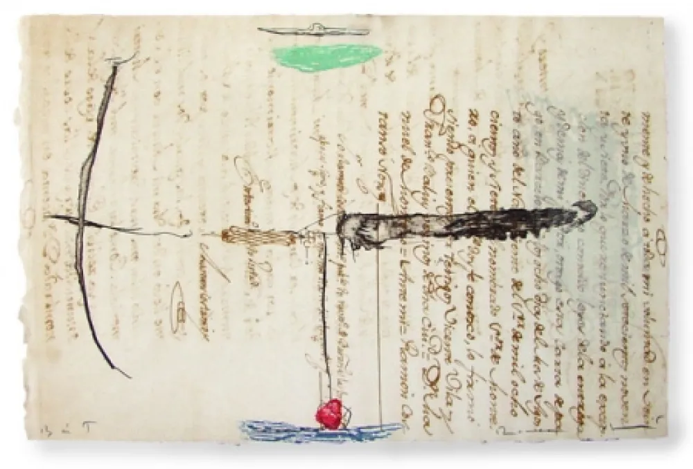 Офорт И Аквитанта Riera I Arago - Airplane with Red Tail