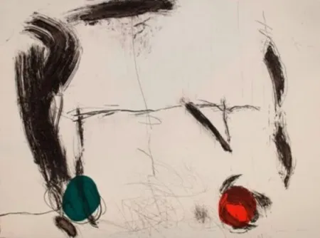 Гравюра Riera I Aragó - Avió amb guixat negre