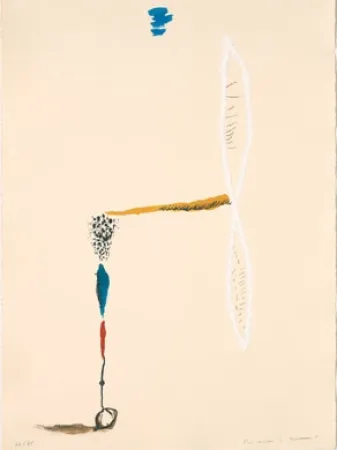 Литография Riera I Aragó - Avió hèlix blanc 