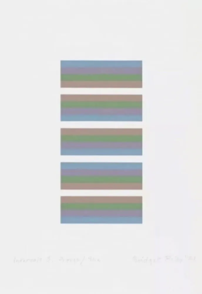 Сериграфия Riley - Intervals 3 - Orange / Blue