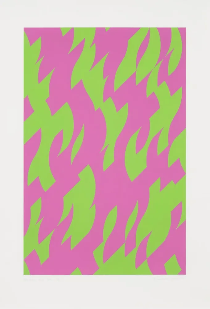 Сериграфия Riley - Magenta and Green
