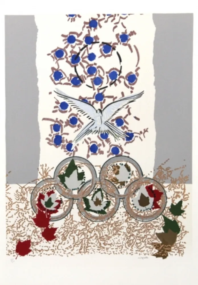 Сериграфия Riopelle - Dove of Peace