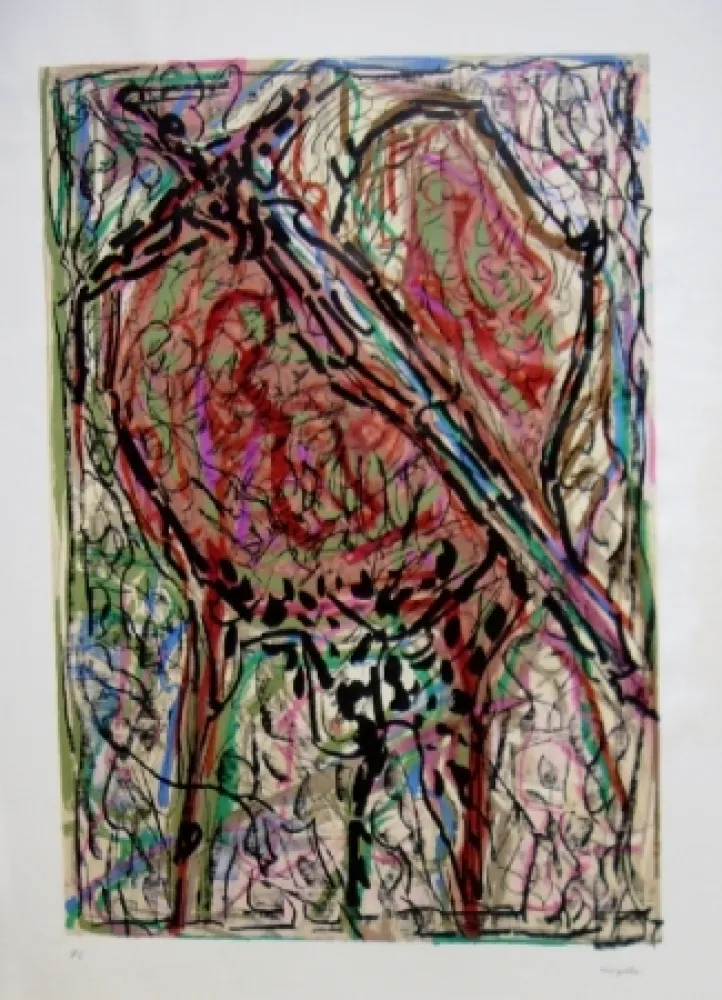 Литография Riopelle - Oiseau