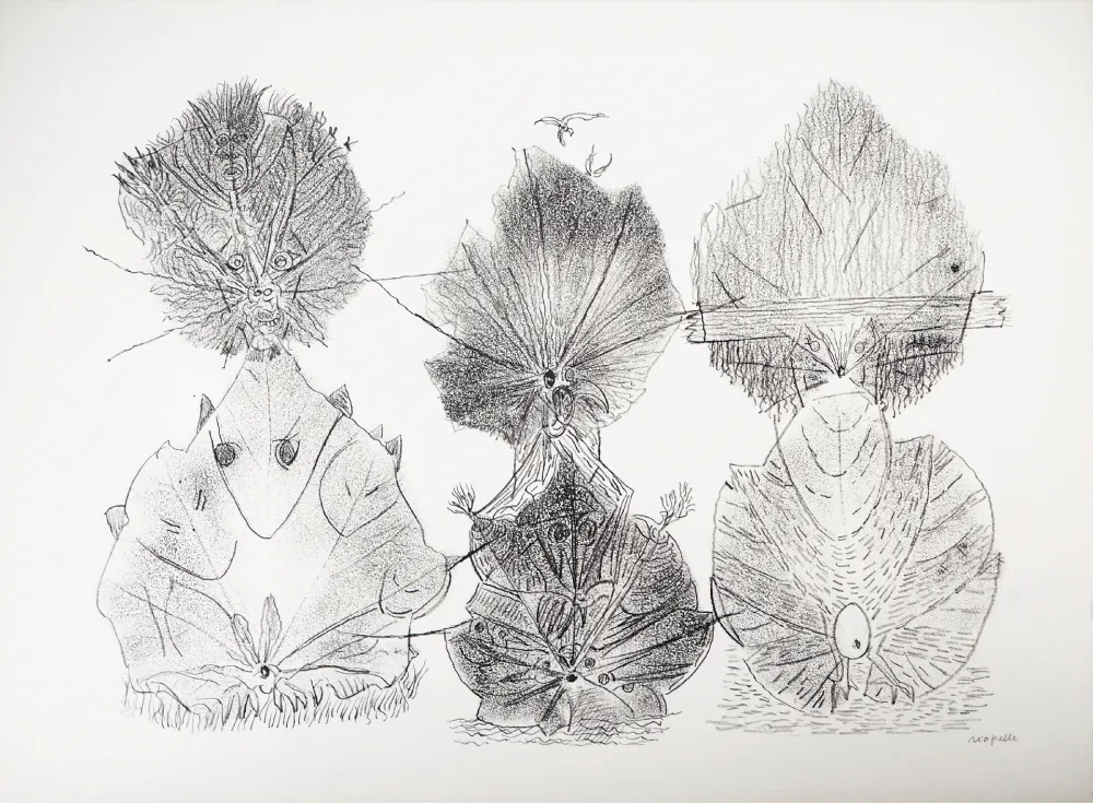 Литография Riopelle - TOTEMS DE LA NATURE (de la suite 