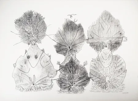 Литография Riopelle - TOTEMS DE LA NATURE (de la suite 