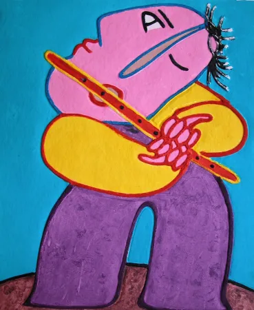 Гравюра Ripolles - Le flutiste