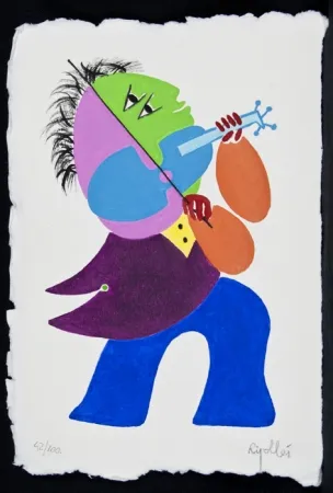 Гравюра Ripolles - Violinista