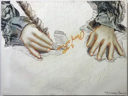 Литография Rivers - BIG B SIGNS UP