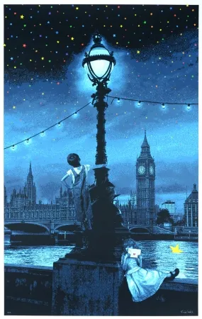 Сериграфия Roamcouch - When you wish upon a star - London (blue edition)