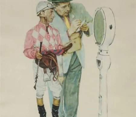 Литография Rockwell  - Jockey Weighing In
