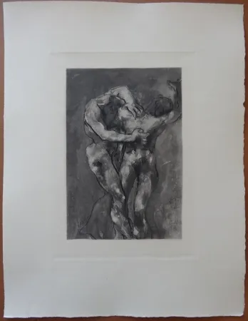 Офорт Rodin - The Fight