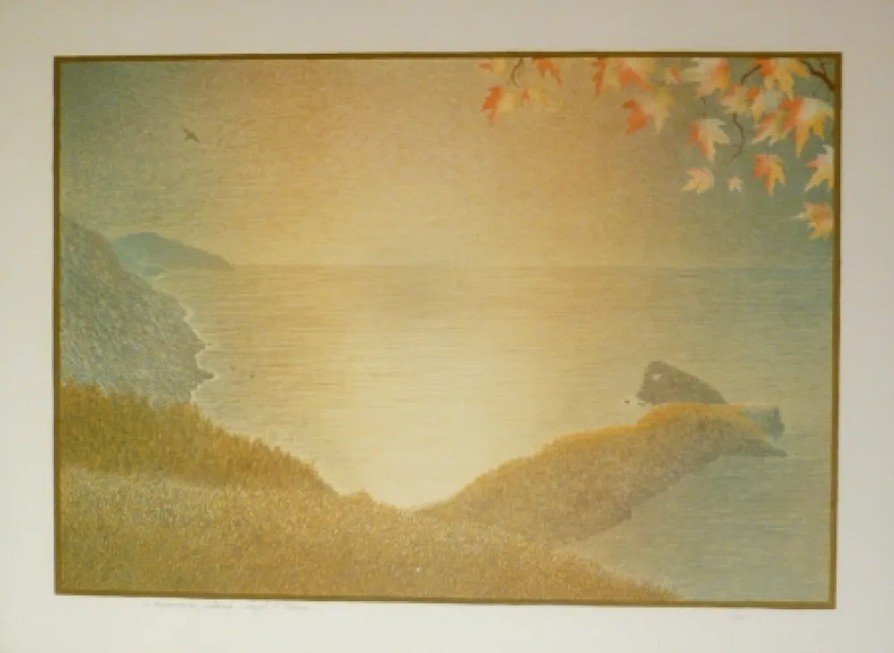 Литография Rodrigo - Con la serena atencion de un felino