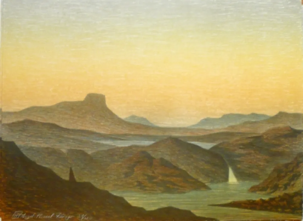 Литография Rodrigo - E come la mia faccia si distese