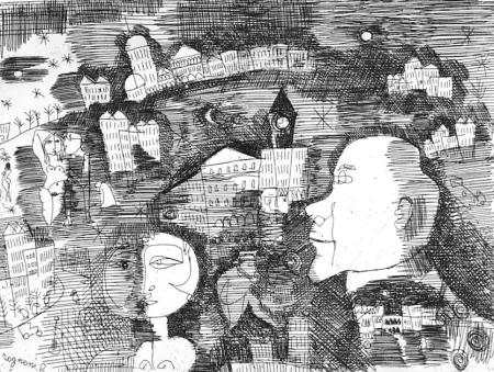 Офорт Rognoni - Città