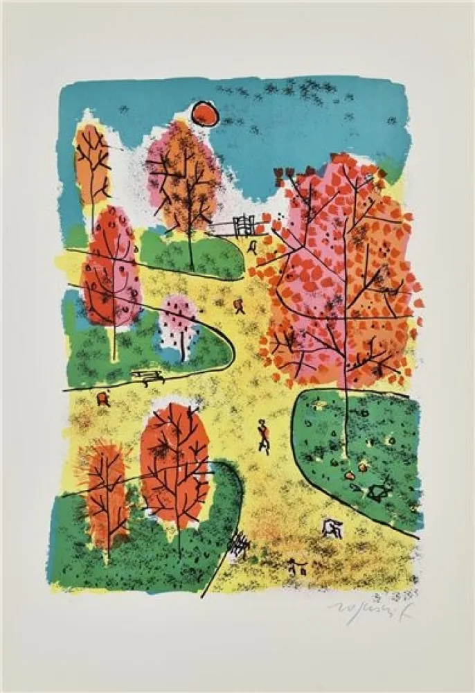 Литография Rognoni - Paesaggio