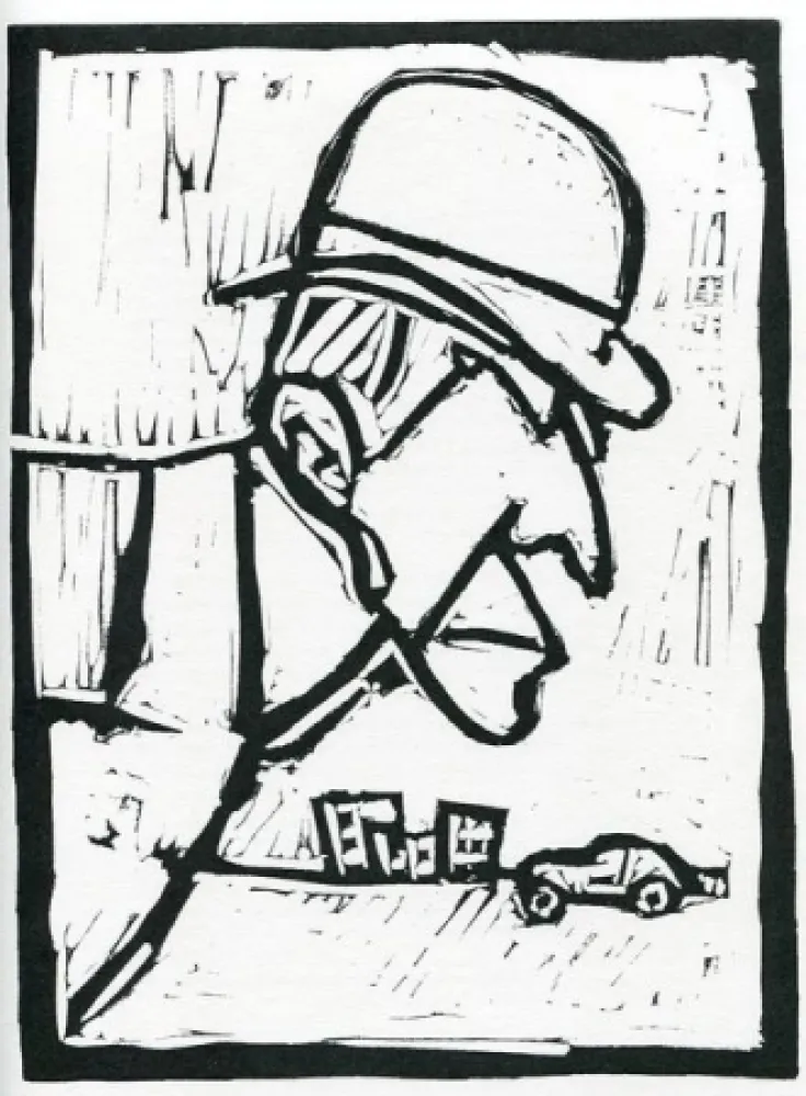 Линогравюра Rognoni - Senza titolo