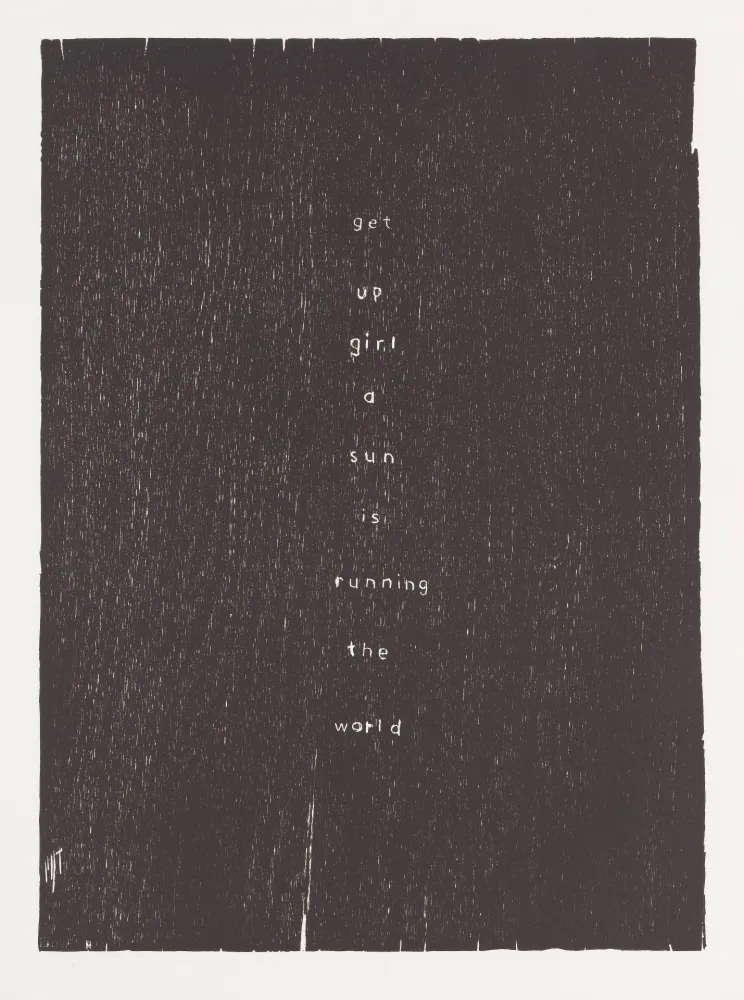 Гравюра На Дереве Rondinone - Get up girl a sun is running the world