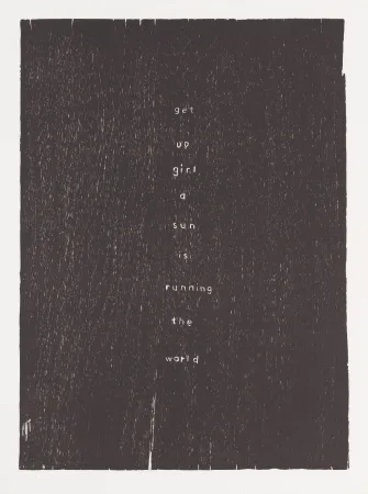 Гравюра На Дереве Rondinone - Get up girl a sun is running the world