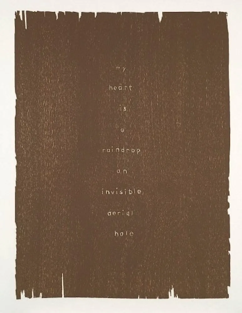 Гравюра На Дереве Rondinone - My heart is a raindrop an invisible aerial hole