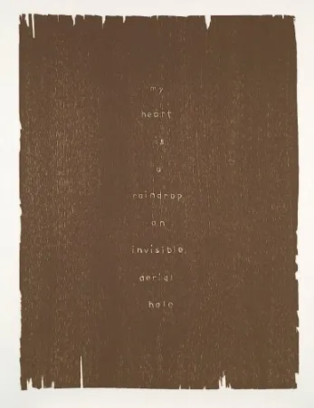 Гравюра На Дереве Rondinone - My heart is a raindrop an invisible aerial hole