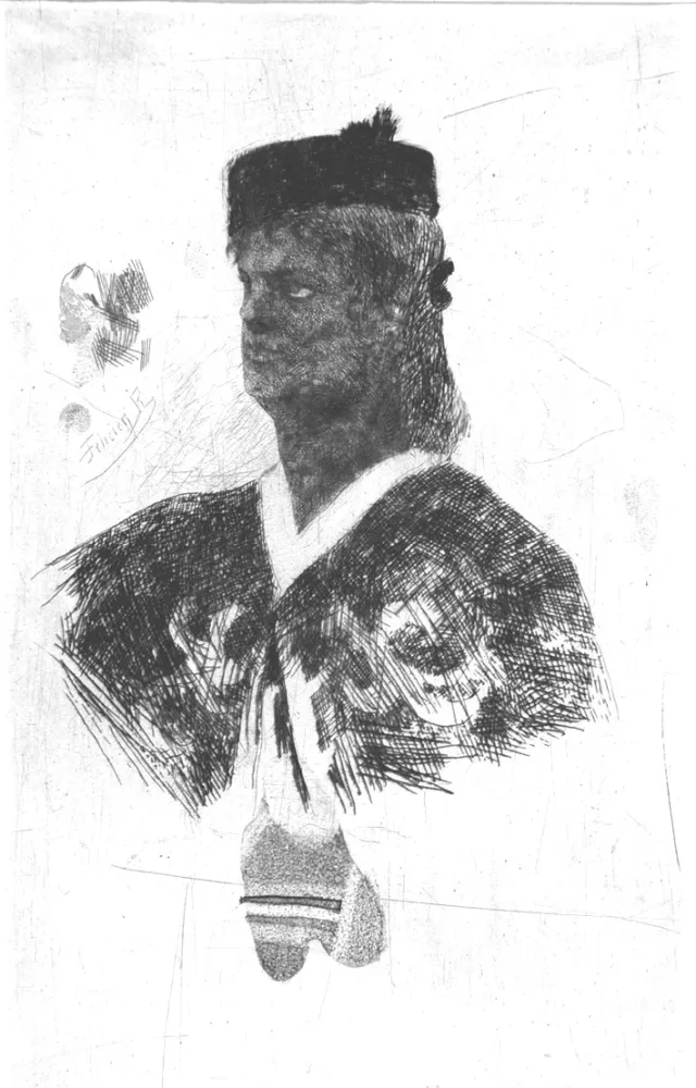 Офорт Rops - La femme au boléro