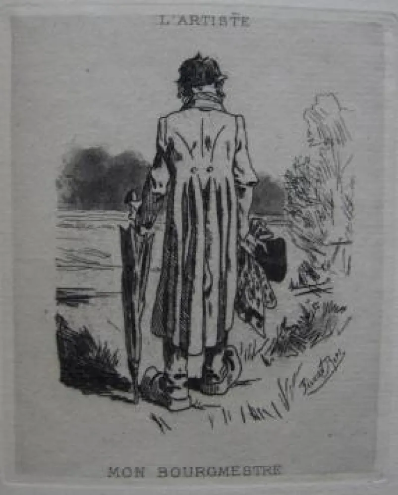 Офорт И Аквитанта Rops - Mon bourgmestre