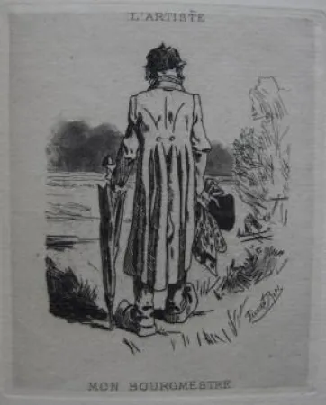 Офорт И Аквитанта Rops - Mon bourgmestre