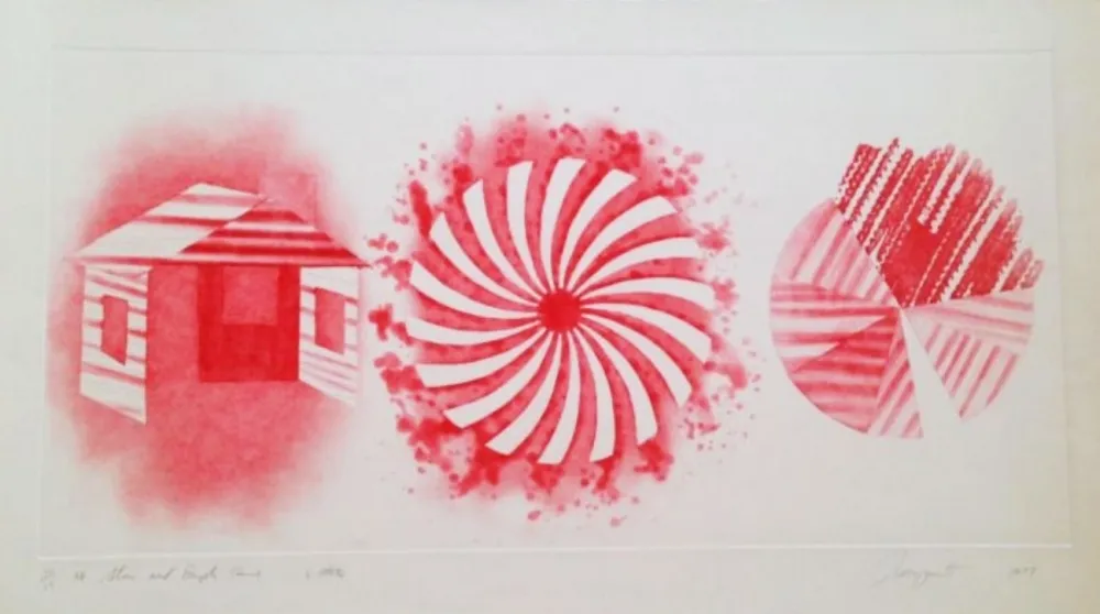 Акватинта Rosenquist - Star and Empty House - 2 state