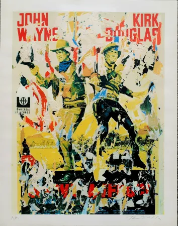 Сериграфия Rotella - John Wayne - Kirk Douglas