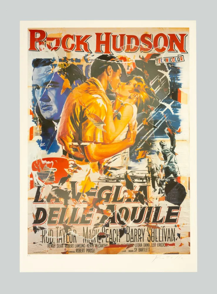 Сериграфия Rotella - La veglia delle aquile