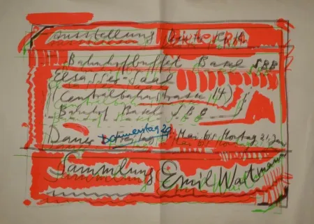 Сериграфия Roth - „Ausstellung Dieter Roth / Bahnhofbuffet Basel SBB...