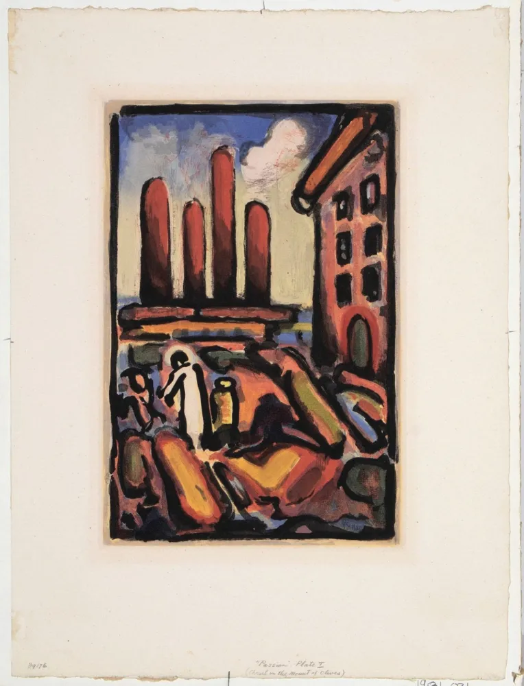 Акватинта Rouault - Christ au Faubourg