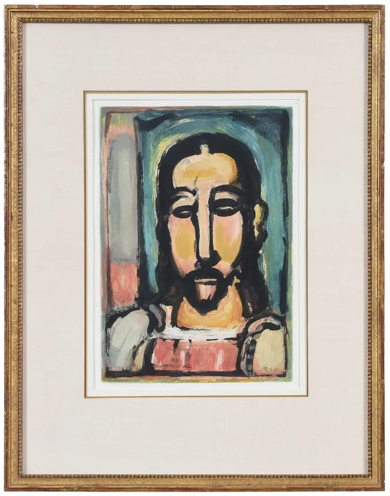 Офорт И Аквитанта Rouault - Christ de face