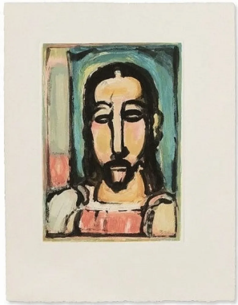 Офорт И Аквитанта Rouault - Christe de face