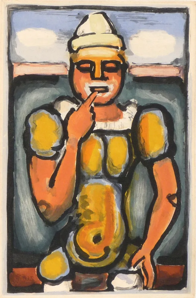 Офорт И Аквитанта Rouault - Cirque de L’Etoile Filante: Le Rencheri