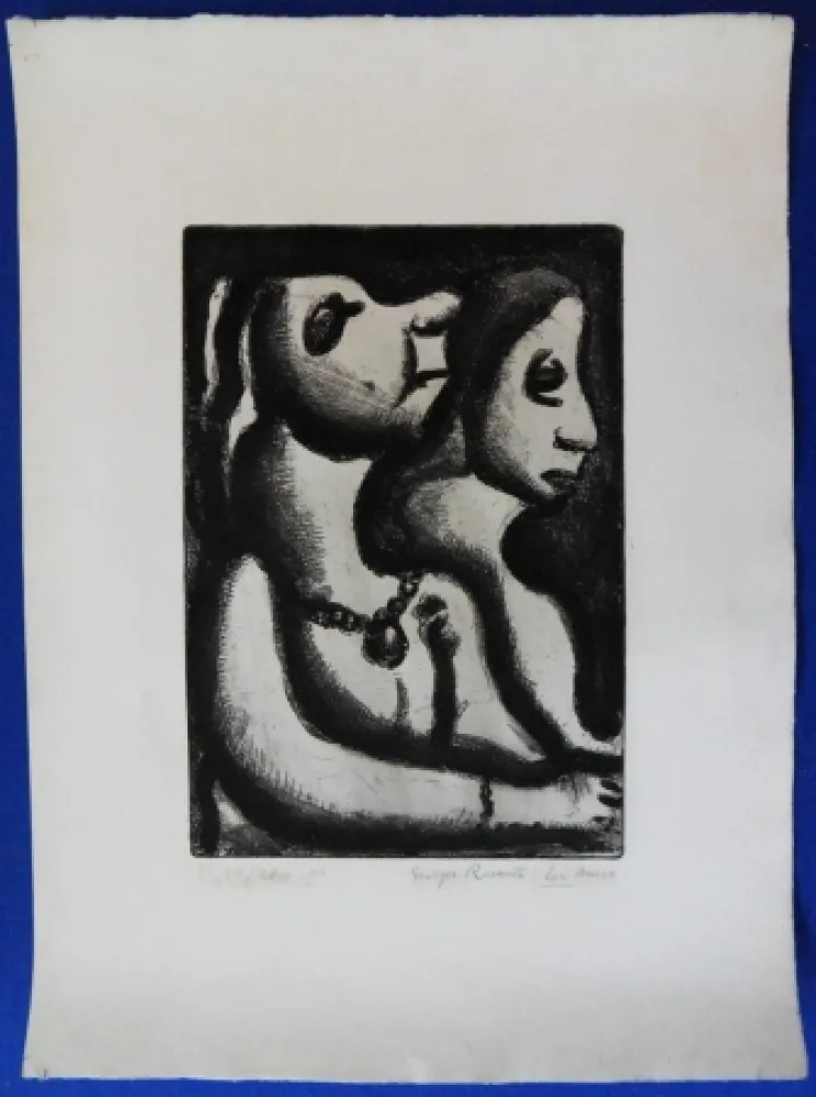Гравюра Rouault - Deux femmes