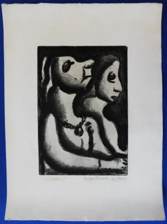 Гравюра Rouault - Deux femmes