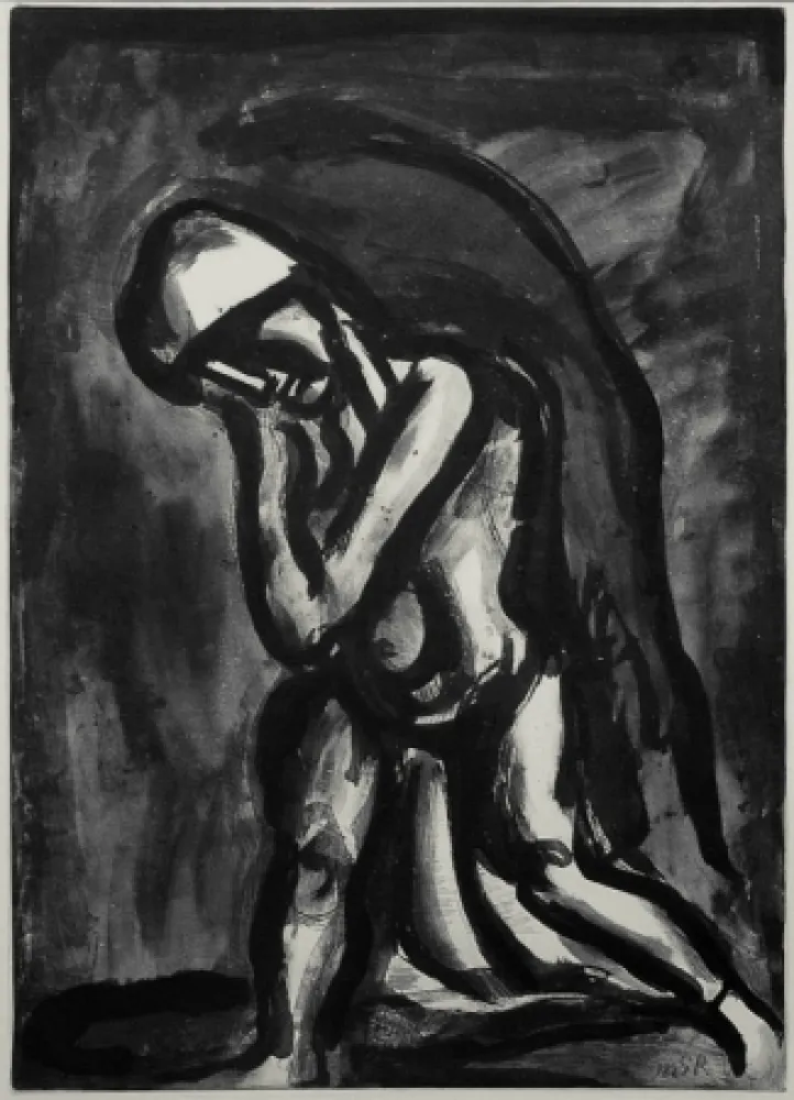Акватинта Rouault - Hive lèpre de la terre plate 24 from 