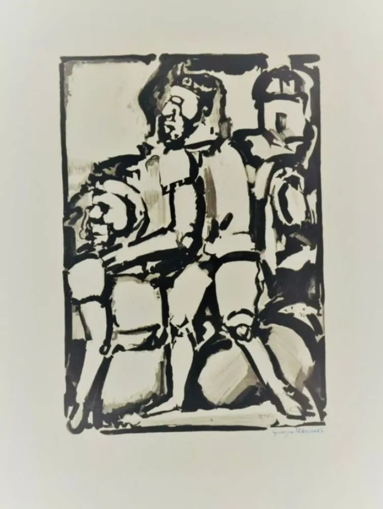 Офорт И Аквитанта Rouault - Homme Conduisant Me Autre W. 340