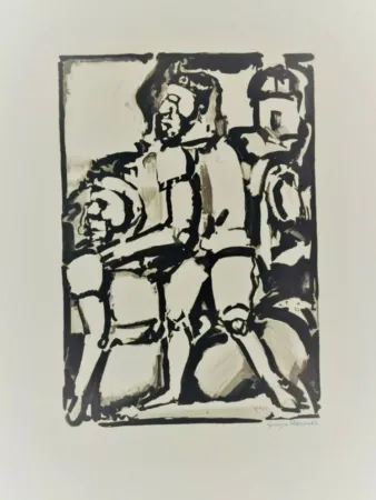 Офорт И Аквитанта Rouault - Homme Conduisant Me Autre W. 340